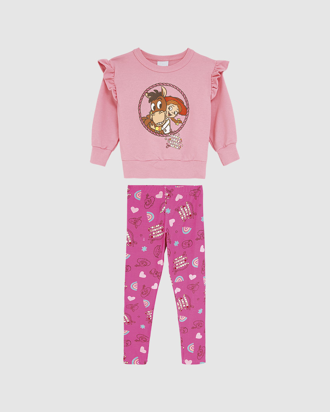Conjunto Infantil Menina Blusão Especial Toy Story Friend E Calça Malwee Kids