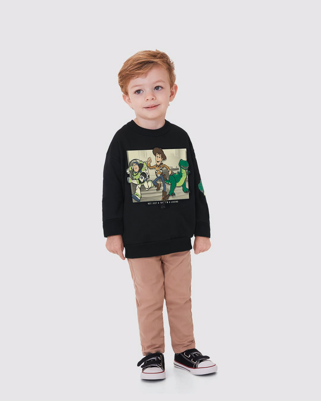 Blusão Infantil Menino Especial Toy Story Em Moletom Flanelado Malwee Kids - Preto - 4