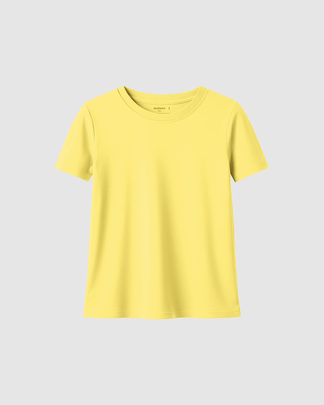 Blusa Infantil Menina Decote Redondo Em Algodão Malwee Kids - Amarelo Claro - 3