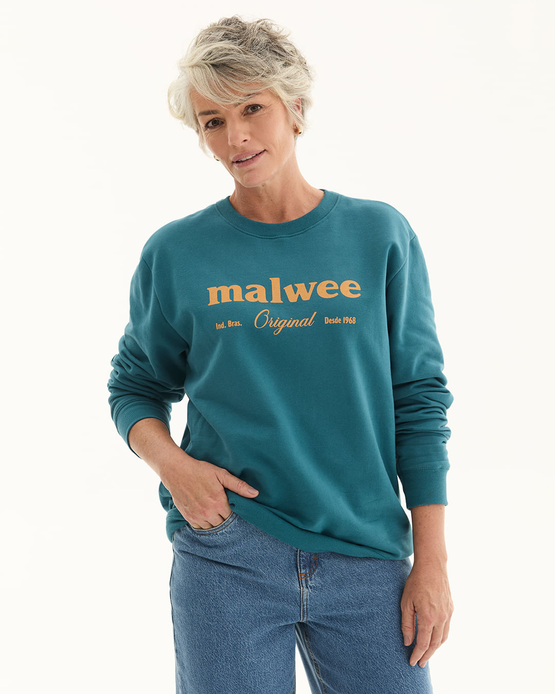 Blusão Unissex Estampa Frontal Em Moletom Flanelado Original Malwee