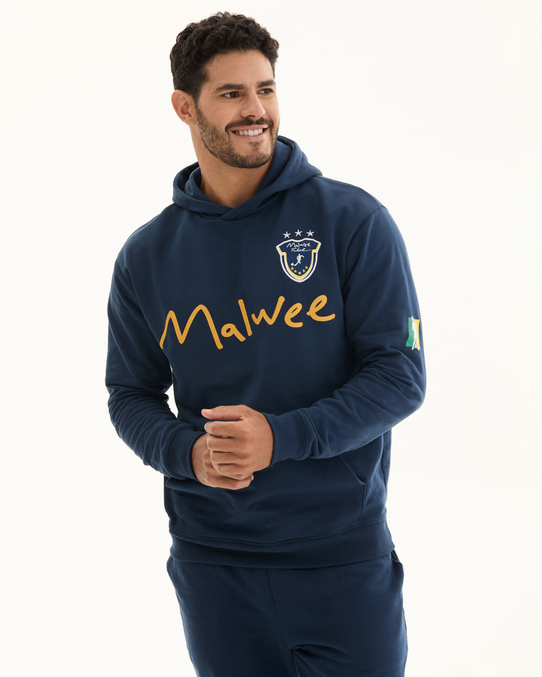Blusão Unissex Slim Estampa E Bordado Em Moletom Flanelado Original Malwee