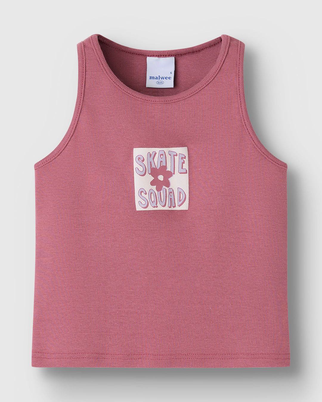 Regata Infantil Menina Cropped Skate Squad Em Ribana Algodão Malwee Kids