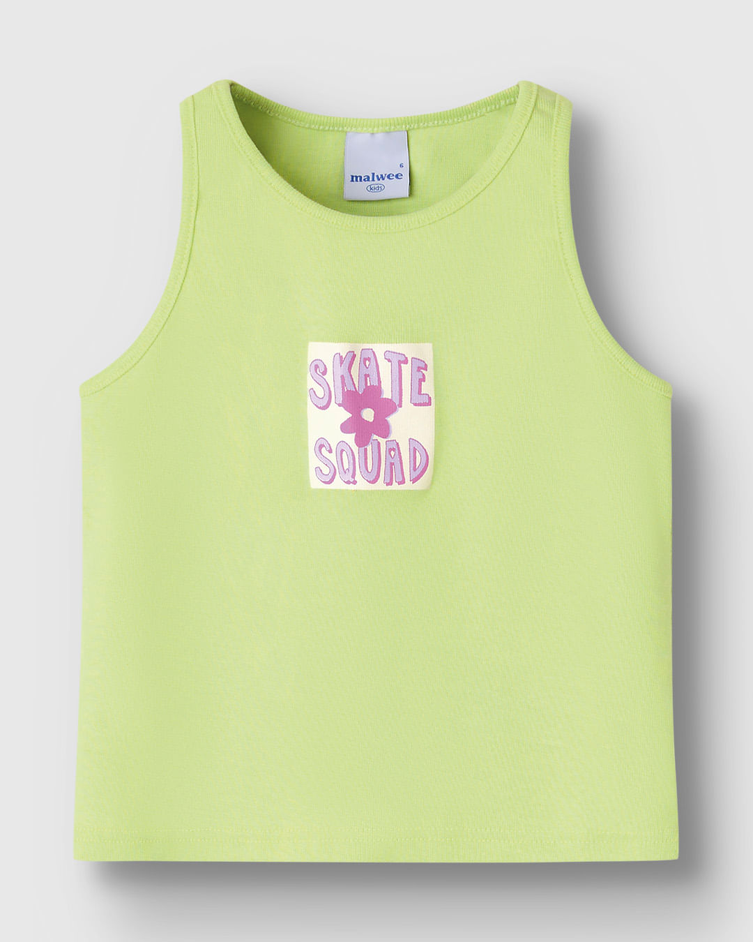 Regata Infantil Menina Cropped Skate Squad Em Ribana Algodão Malwee Kids