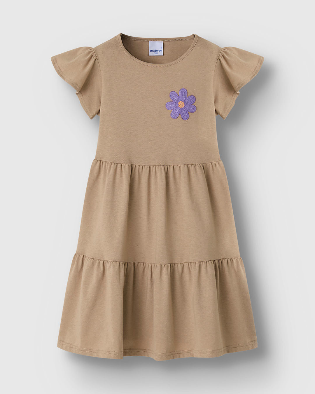 Vestido Infantil Marias Aplique De Flor Em Algodão Malwee Kids