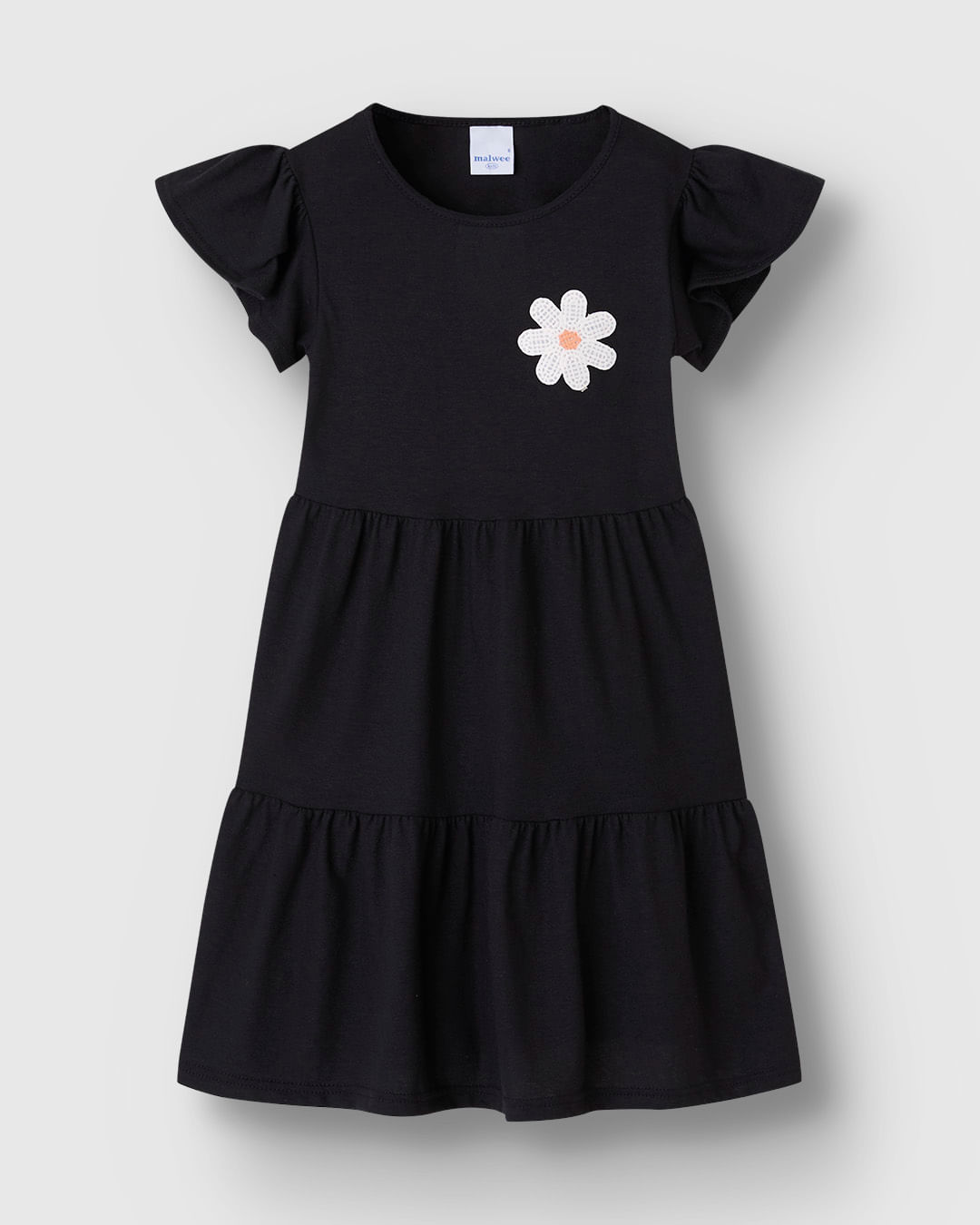 Vestido Infantil Marias Aplique De Flor Em Algodão Malwee Kids