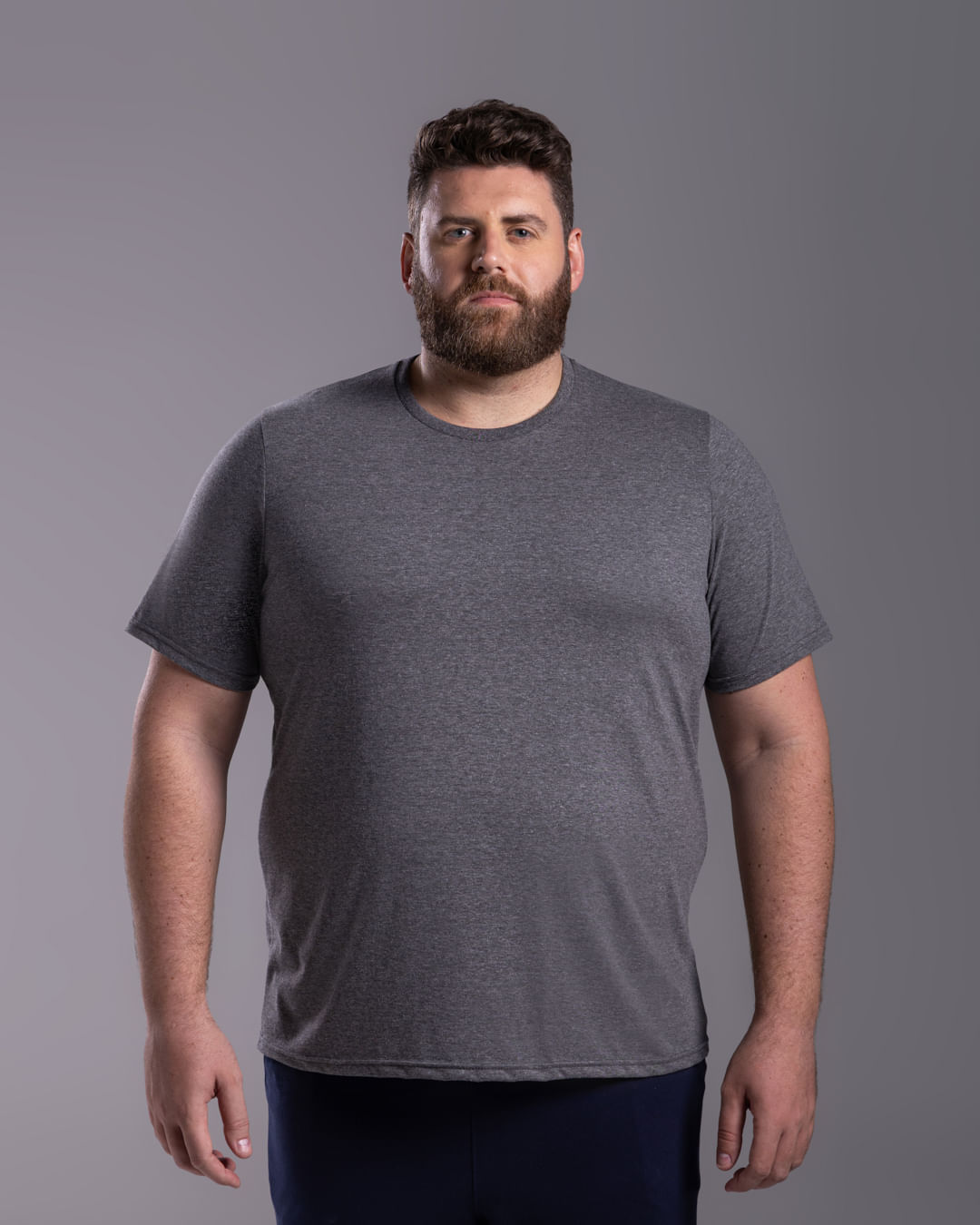 Tech T-Shirt Anti Odor Plus Masculina - BASICAMENTE - Cinza - G4