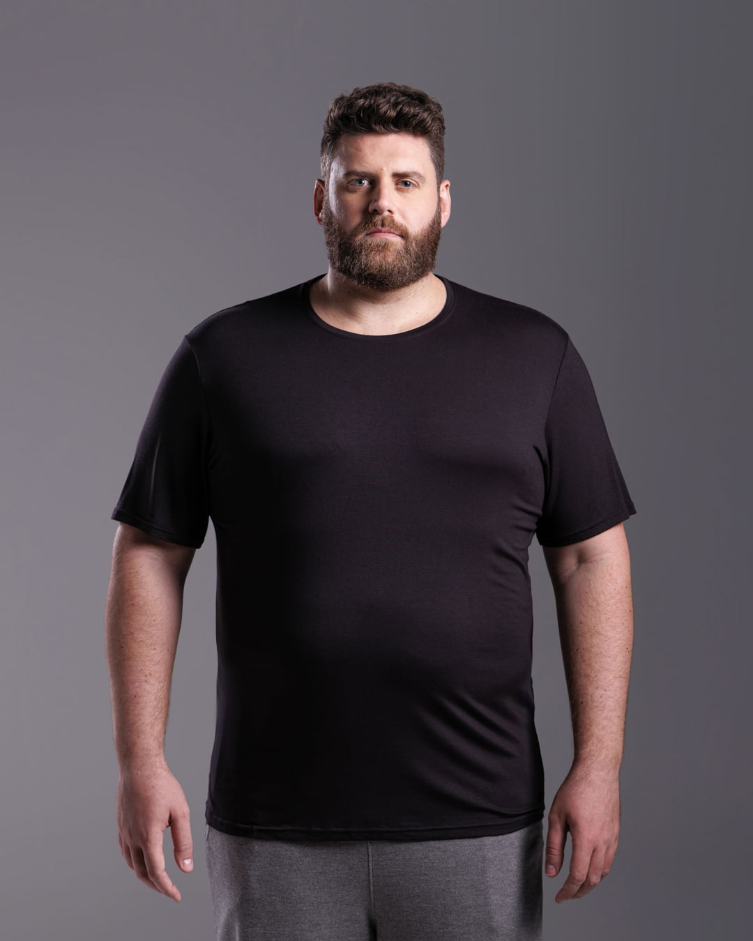 Tech T-Shirt Modal Plus Masculina - BASICAMENTE - Preto - G5