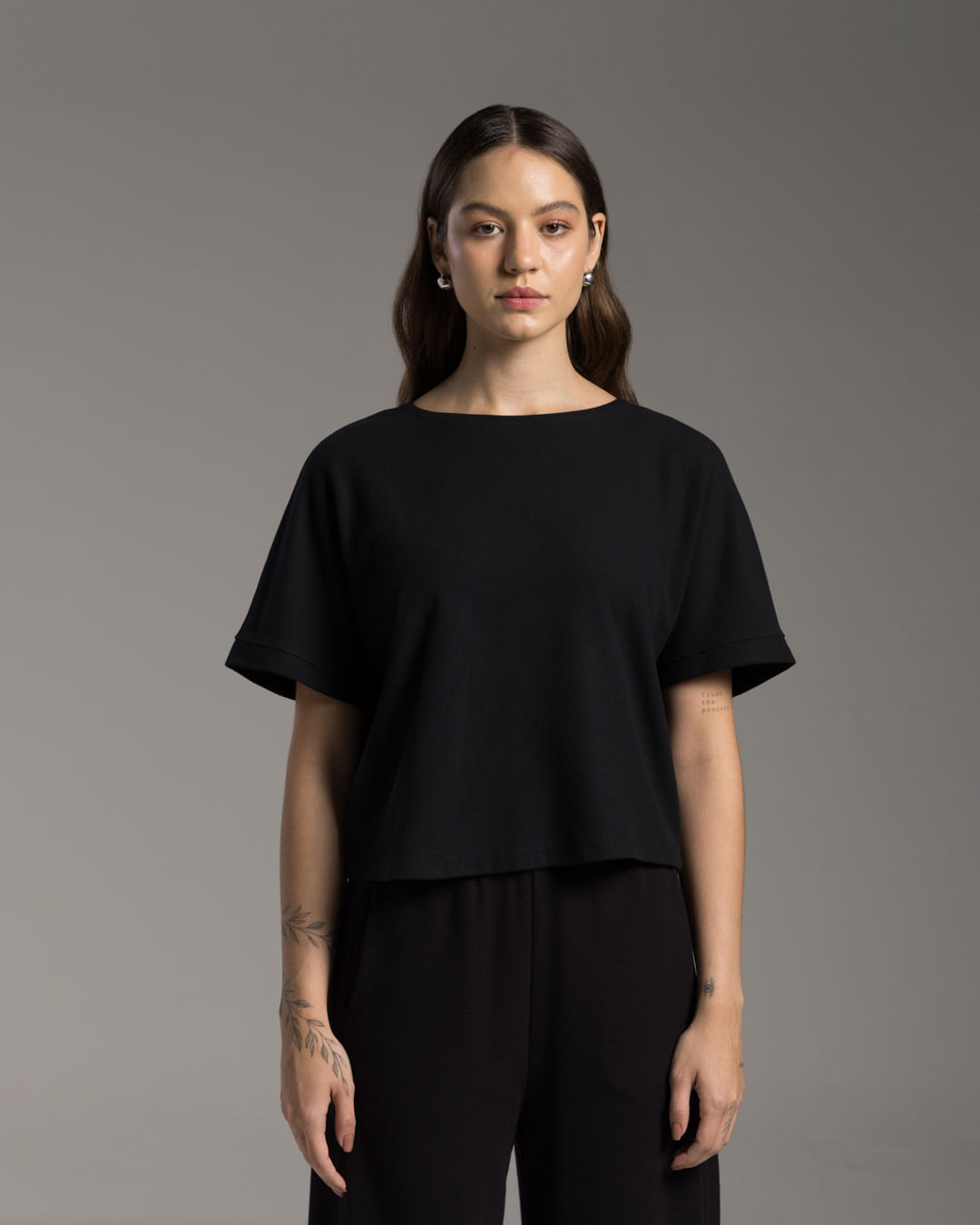 Blusa Tech Cropped Waffle Anti Odor Feminina - BASICAMENTE