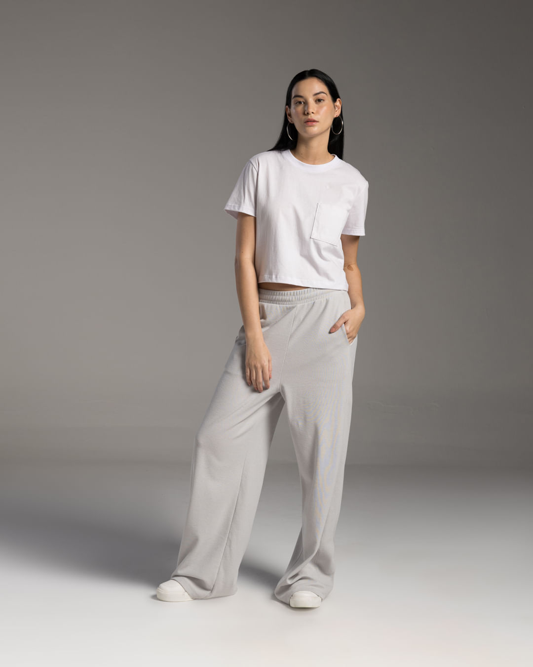 Tech T-Shirt Cropped Noliquid Bolso Feminina - BASICAMENTE