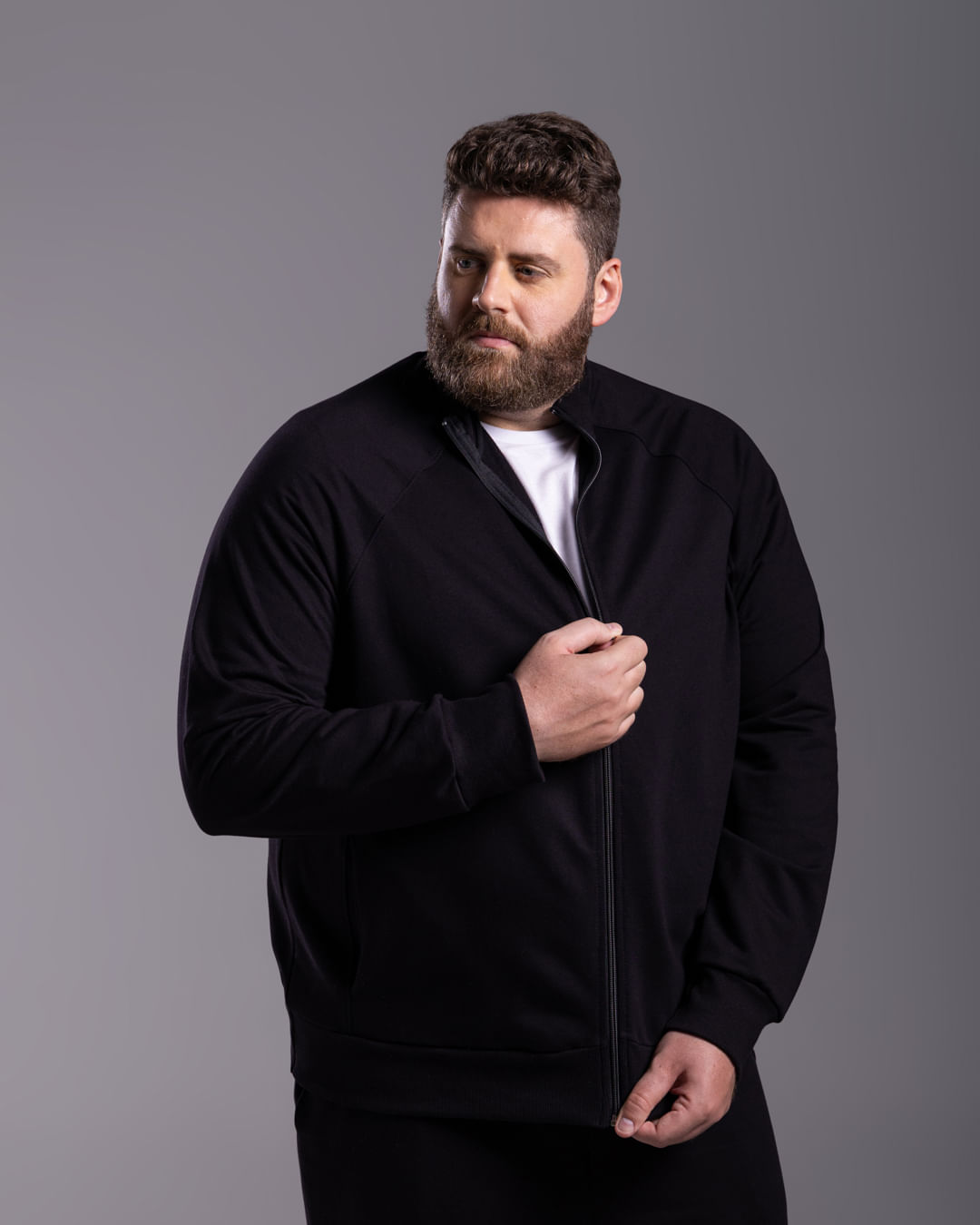 Jaqueta Masculina Plus Size Moletom Tecnológico No Liquid - BASICAMENTE