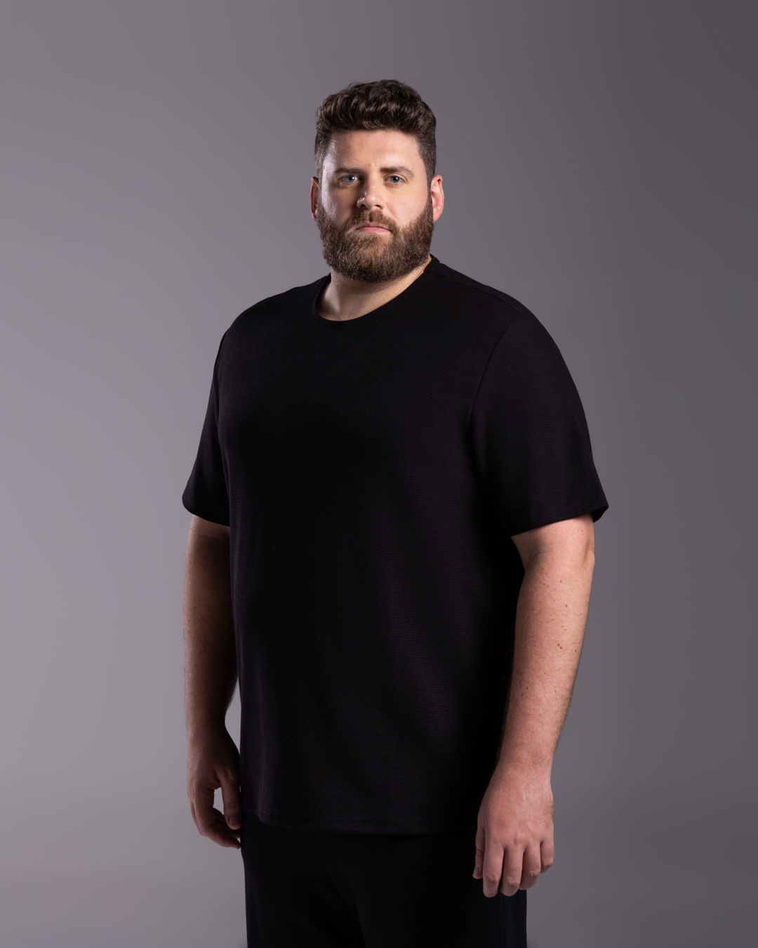 Camiseta Masculina Plus Size Texturizada Anti Odor - BASICAMENTE