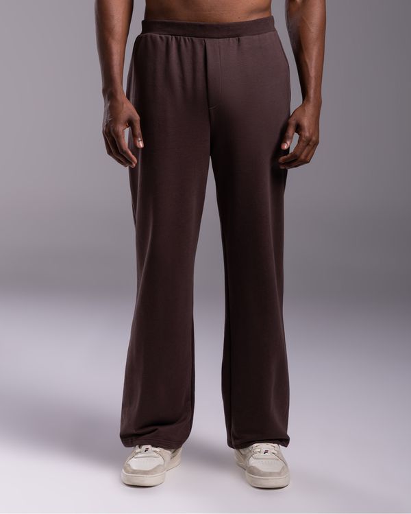 Calça Masculina Reta Moletom Tecnológico No Liquid - BASICAMENTE Marrom - P