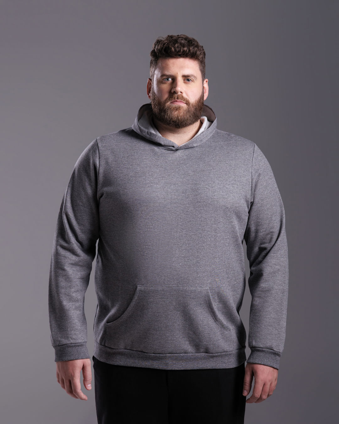 Blusão Masculino Plus Size Impermeável Moletom Flanelado - BASICAMENTE