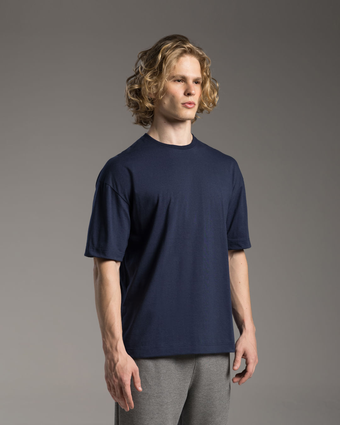 Tech T-Shirt Air Oversized Recorte Masculina - BASICAMENTE - Azul - PP