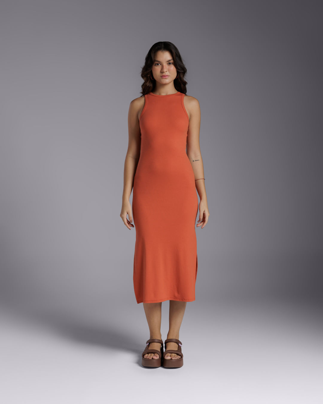 Vestido Ribana Tech Anti Odor - BASICAMENTE - Laranja - XGG