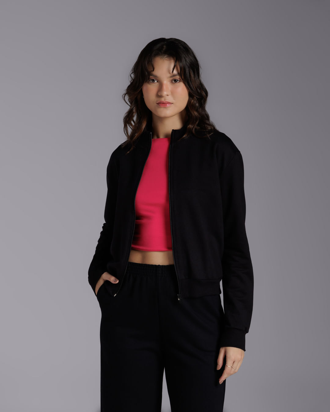 Jaqueta Moletom Tech Impermeável Feminina