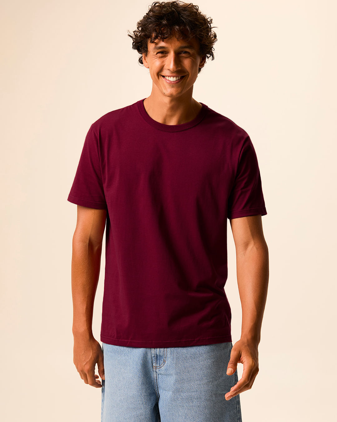 Camiseta Essencial Masculina Etiqueta Estampada Em Algodão