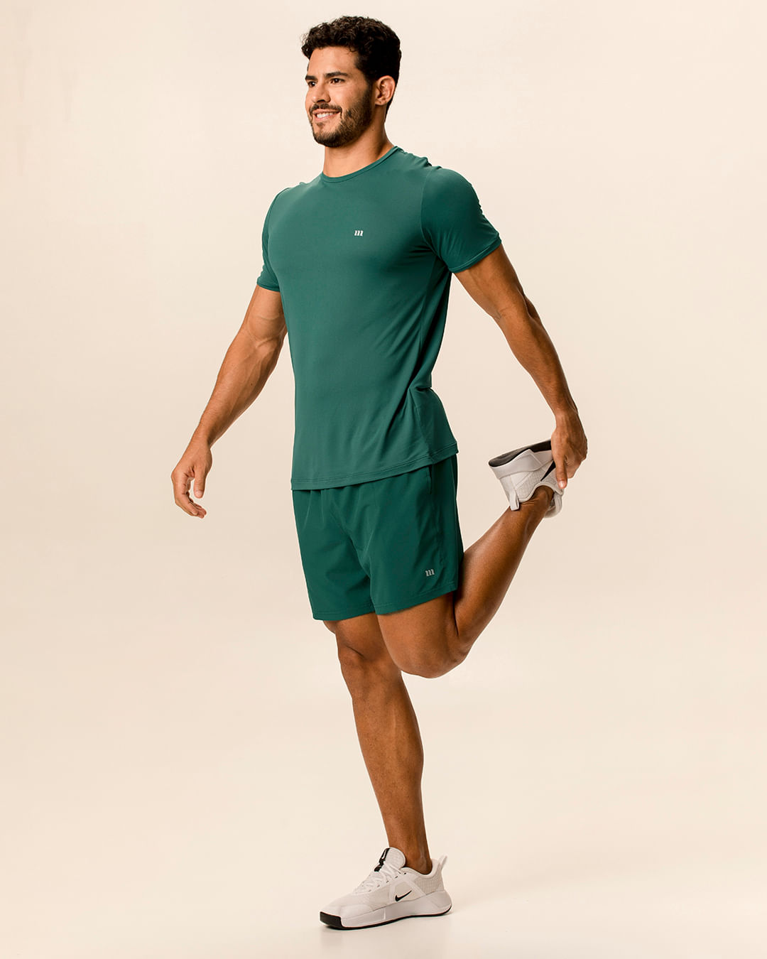 Shorts Esportivo Masculino Cadarço Interno Bolso Faca Tafetá Malwee Active - Verde - XGG