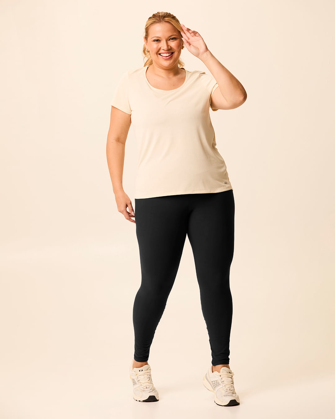 Calça Legging Feminina Plus Size Esportiva Em Malha Com Proteção UV50+ Malwee Active