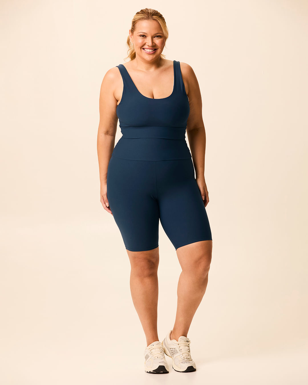 Bermuda Feminina Plus Size Esportiva Em Malha Com Proteção UV50+ Malwee Active - Azul - G1