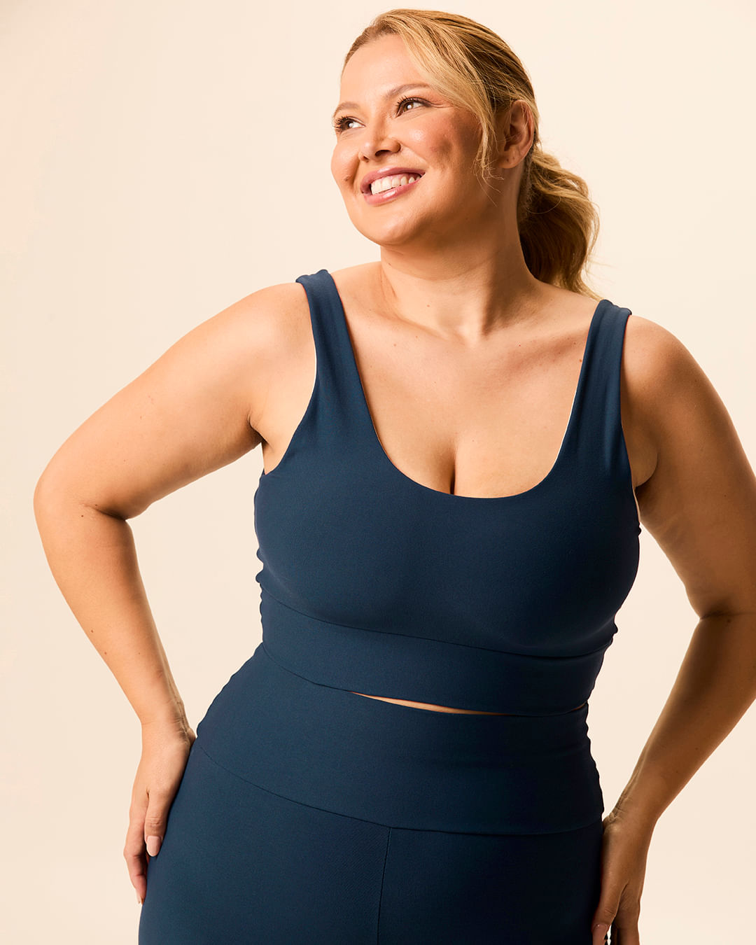 Top Regata Esportivo Plus Size Bojo Removível Em Malha Com Proteção UV50+ Malwee Active - Azul - G3