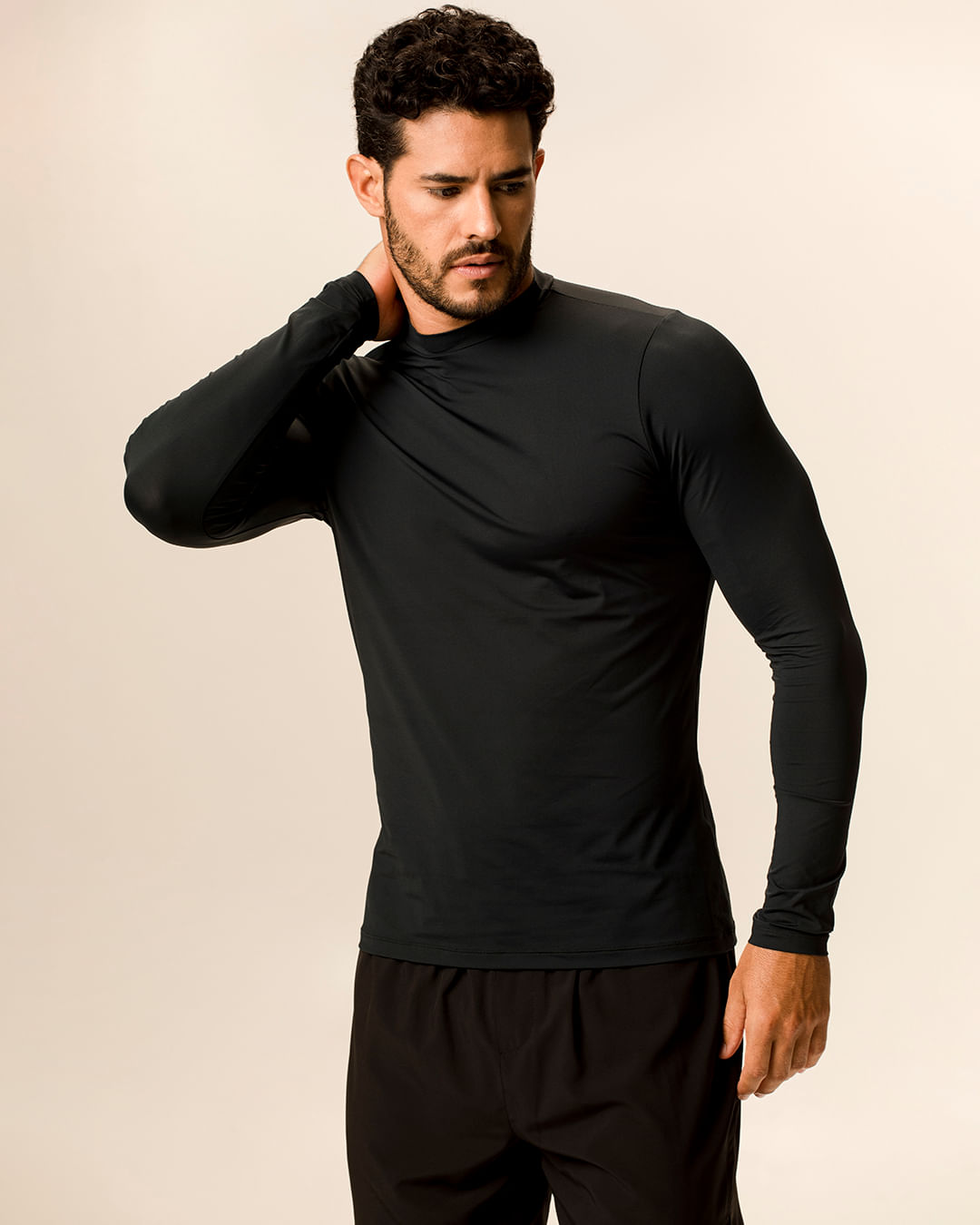 Camiseta Esportiva Masculina Slim Manga Longa Em Malha Dry E Proteção UV50+ Malwee Active