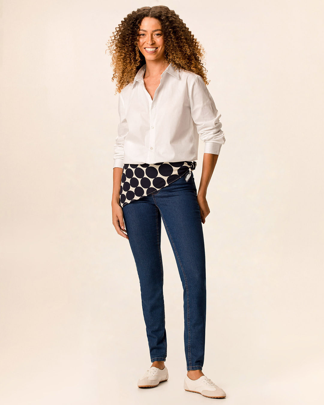 Calça Skinny Feminina Push Up Cintura Média Em Jeans Com Elastano
