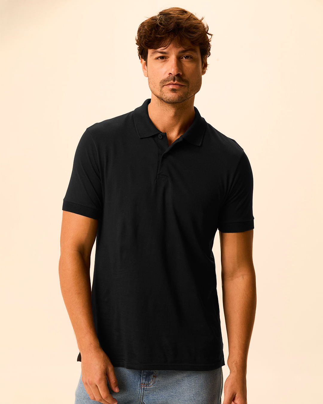 Camisa Polo Masculina Slim Em Algodão Pima