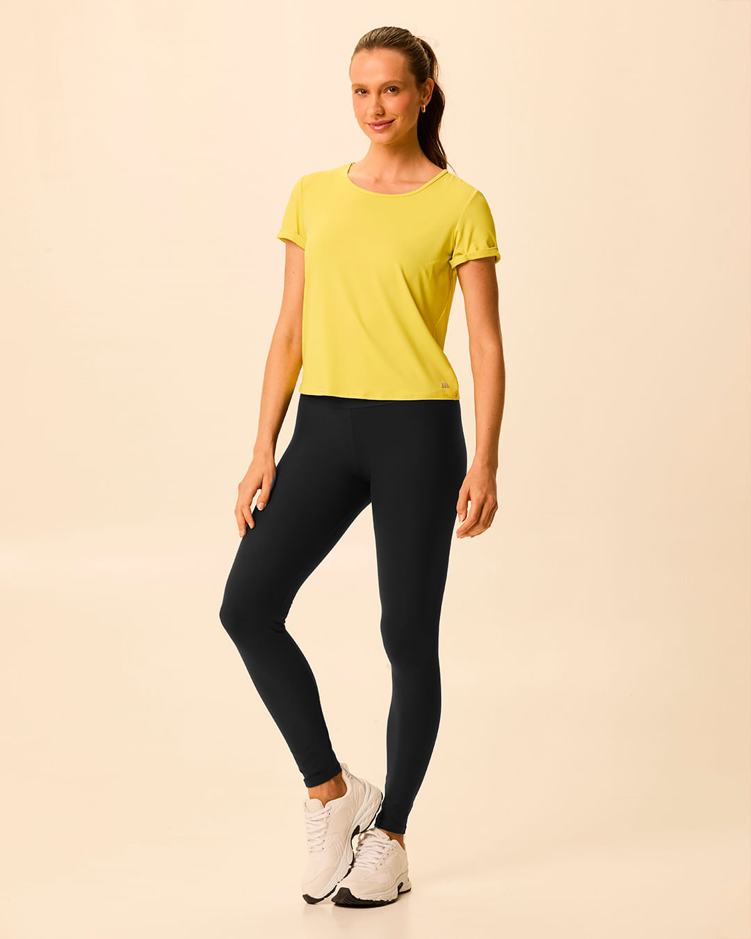 Calça Legging Esportiva Feminina Em Malha Com Proteção UV50+ Malwee Active