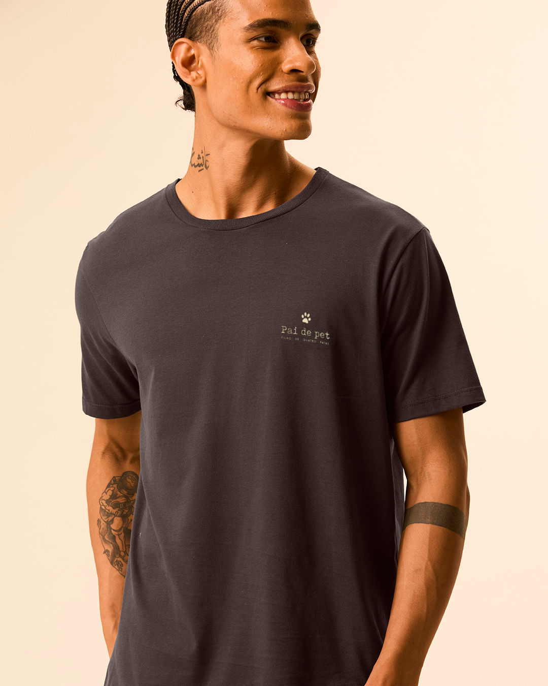 Camiseta Masculina Regular Pai De Pet Em Algodão