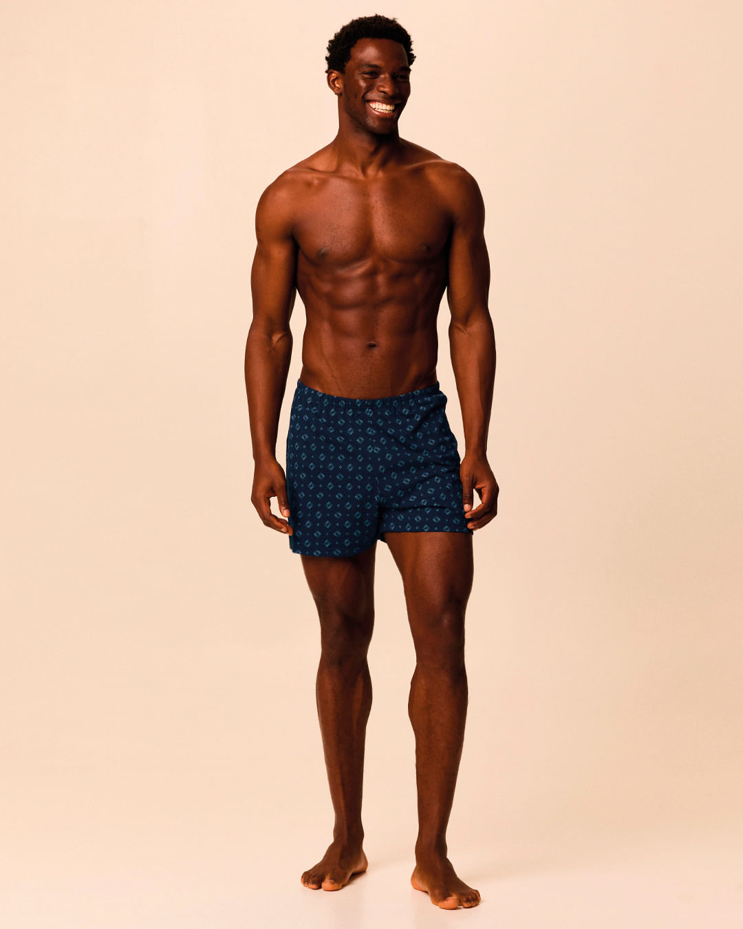 Shorts Masculino De Pijama Samba Canção Em Malha Algodão