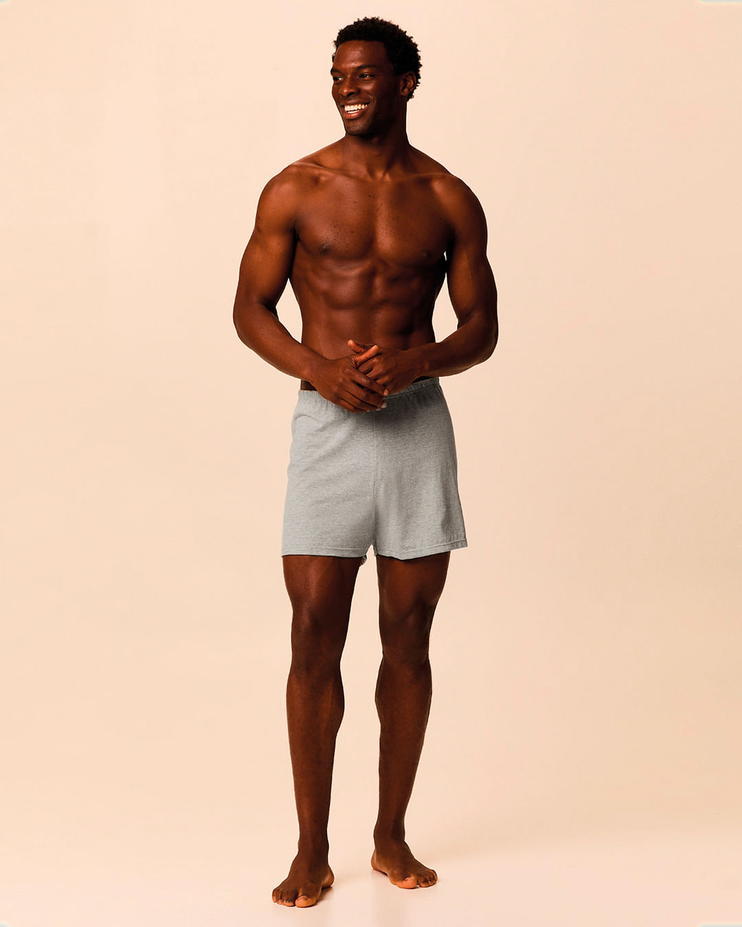 Shorts Masculino De Pijama Samba Canção Em Malha Algodão