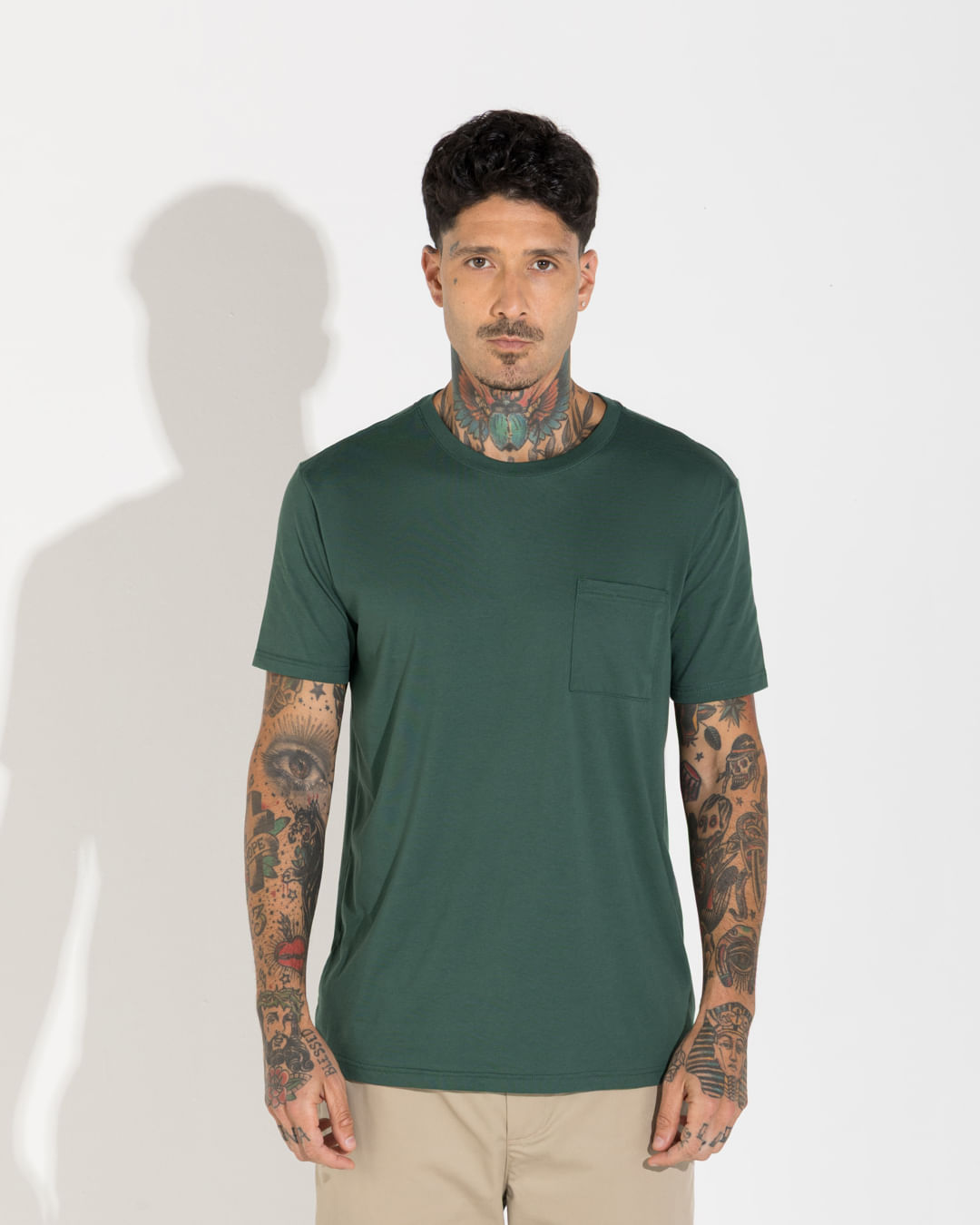 Camiseta Pima Bolso Masculina