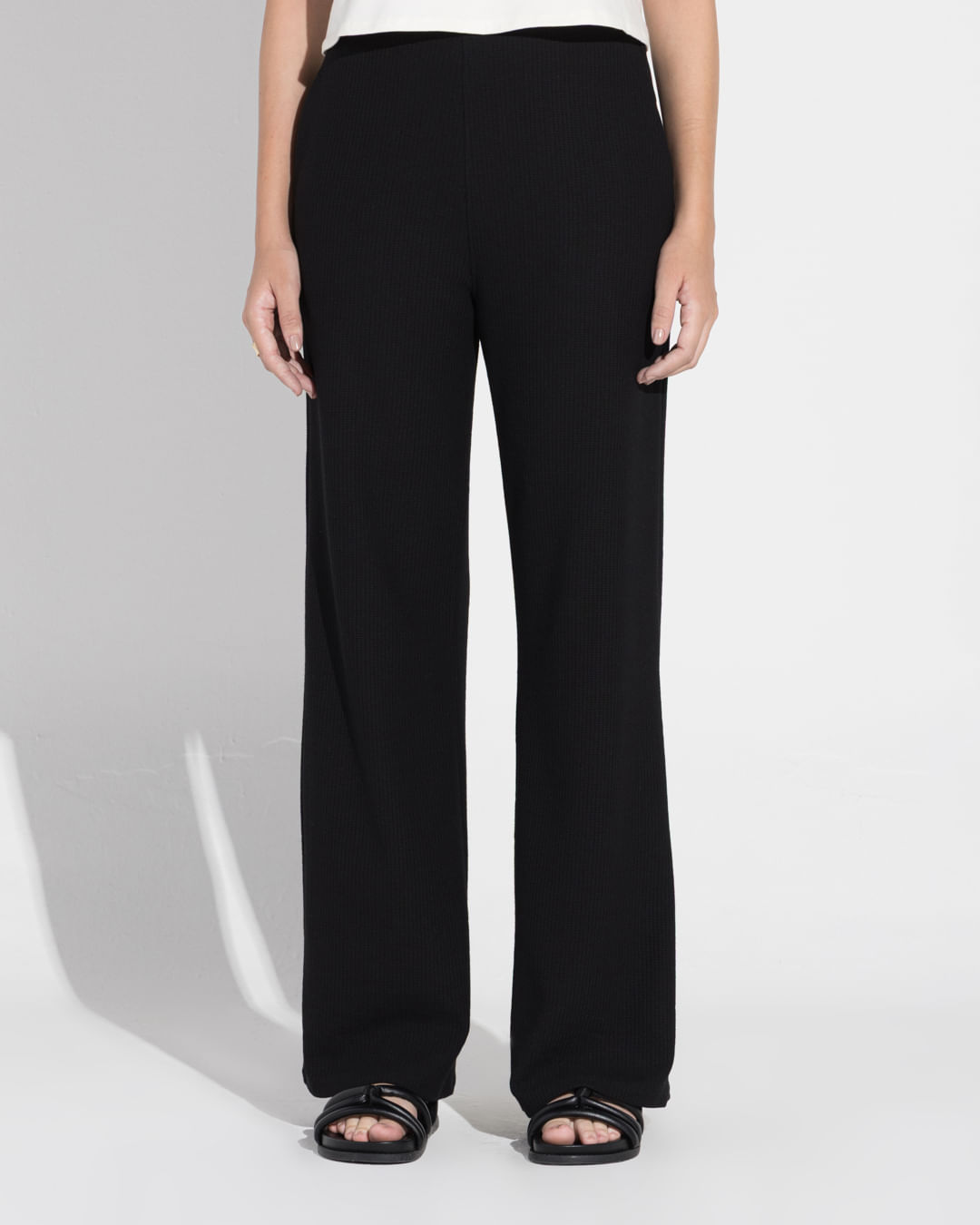 Calça Reta Eco Waffle Feminina