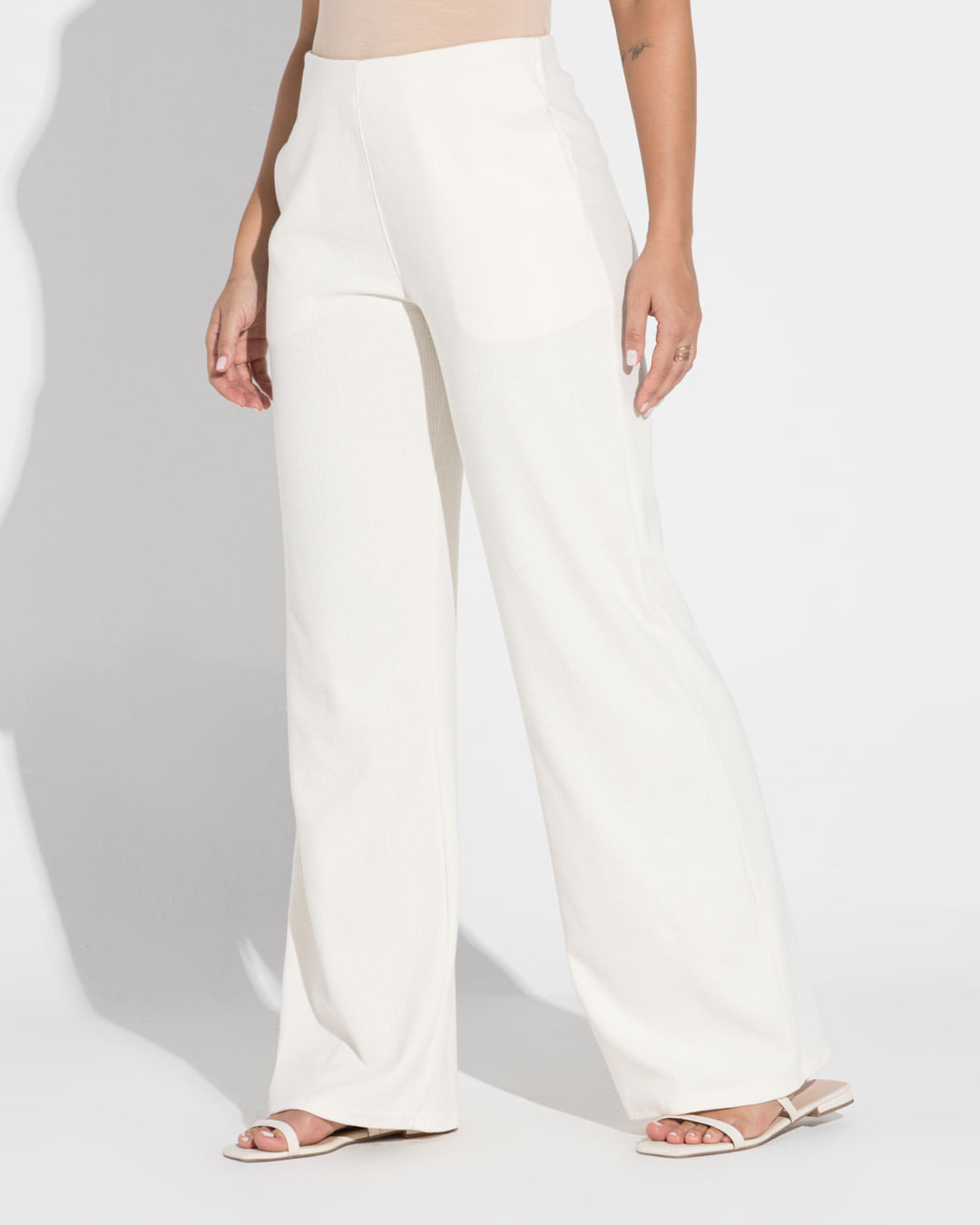 Calça Reta Eco Waffle Feminina
