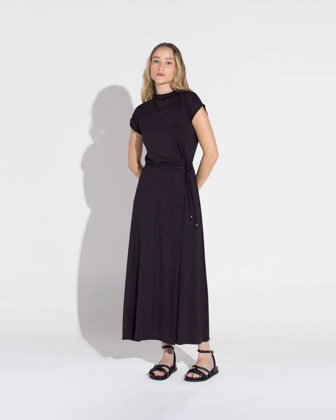 Vestido Midi Modal Cintura Regulável