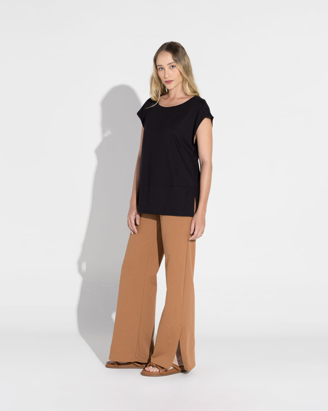 Blusa Algodão Pima Ampla Feminina