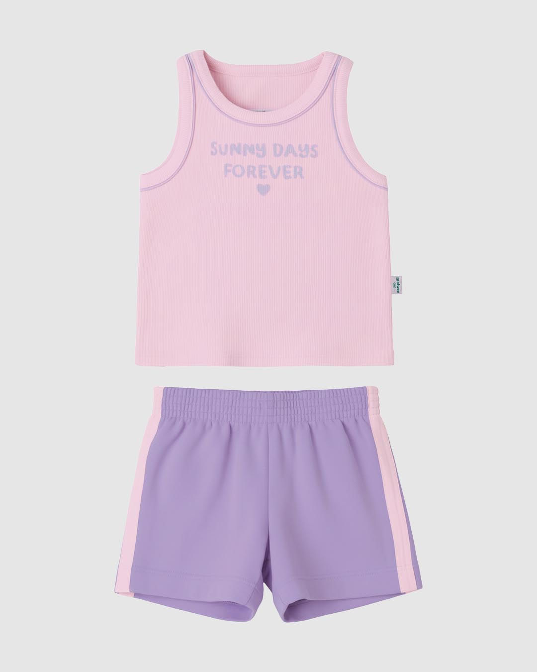 Conjunto Infantil Menina Regata Sunny Days Forever Em Ribana Malwee Kids - Rosa - 4