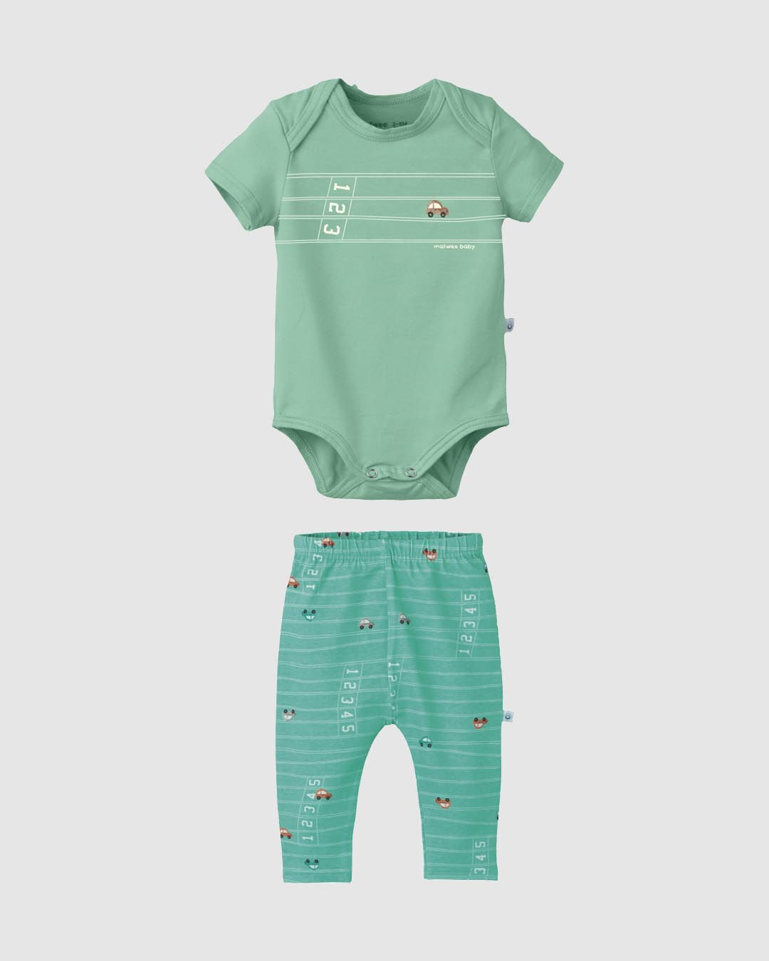 Conjunto Bebê Menino Body Manga Curta E Calça Em Algodão Malwee Kids