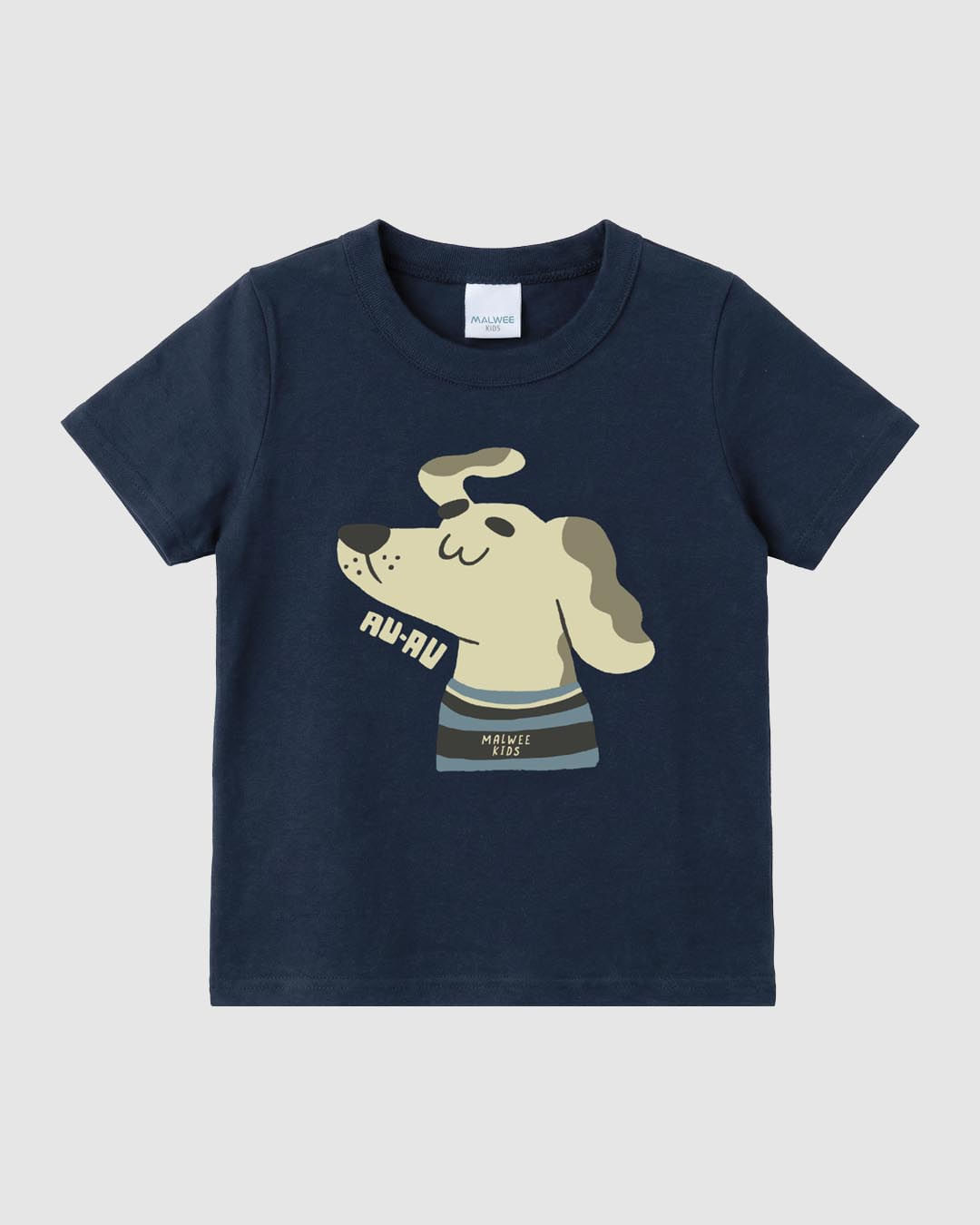 Camiseta Infantil Menino Estampa Cachorro Au-Au Em Algodão Malwee Kids - Azul - 6