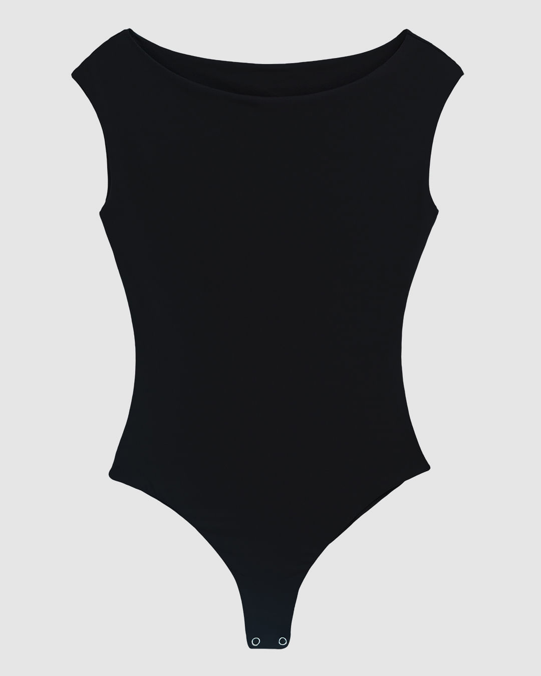 Body Feminino Decote Canoa Malha Poliamida - ENFIM - Preto - GG