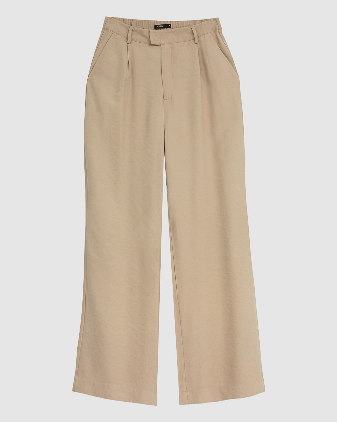 Calça Feminina Alfaiataria Pregas Bolso Faca Tecido Viscose Sarjada - ENFIM