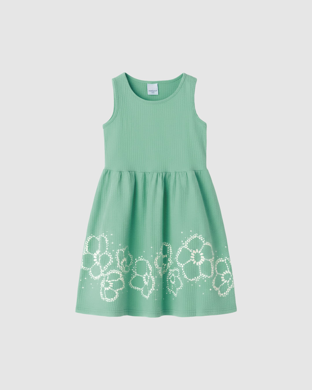 Vestido Infantil Estampa Puff Flores Em Malha Texturizada Malwee Kids