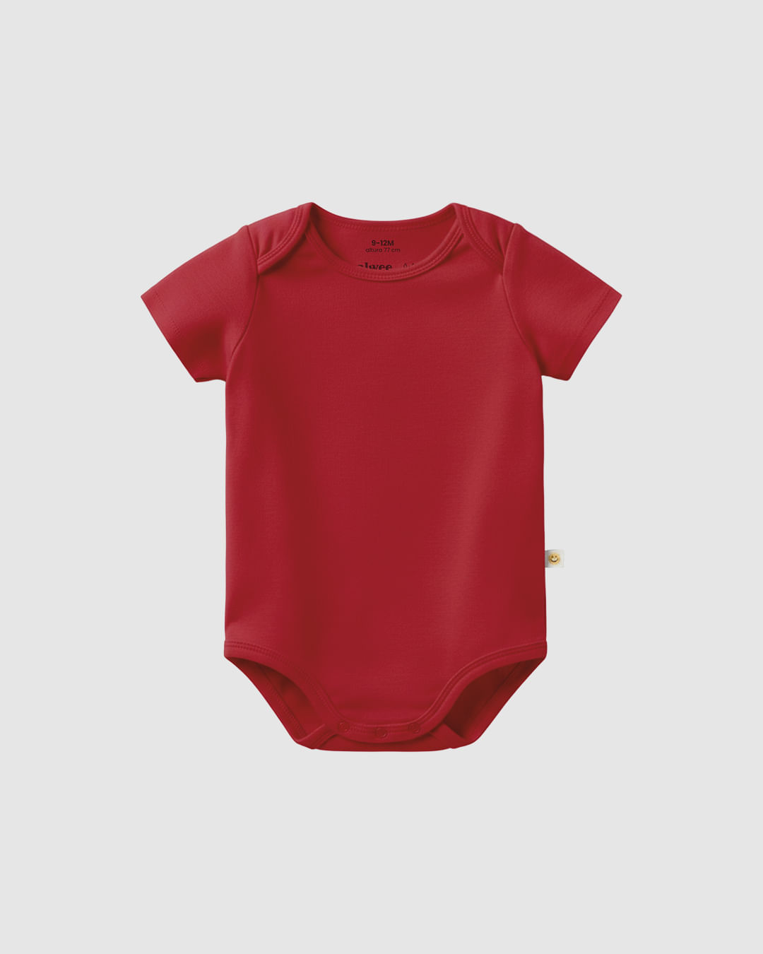 Body Bebê Unissex Manga Curta Repele Líquidos Malwee Kids - Vermelho - 9M