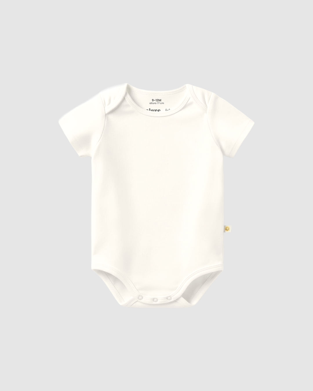 Body Bebê Unissex Manga Curta Repele Líquidos Malwee Kids - Off White - 9M