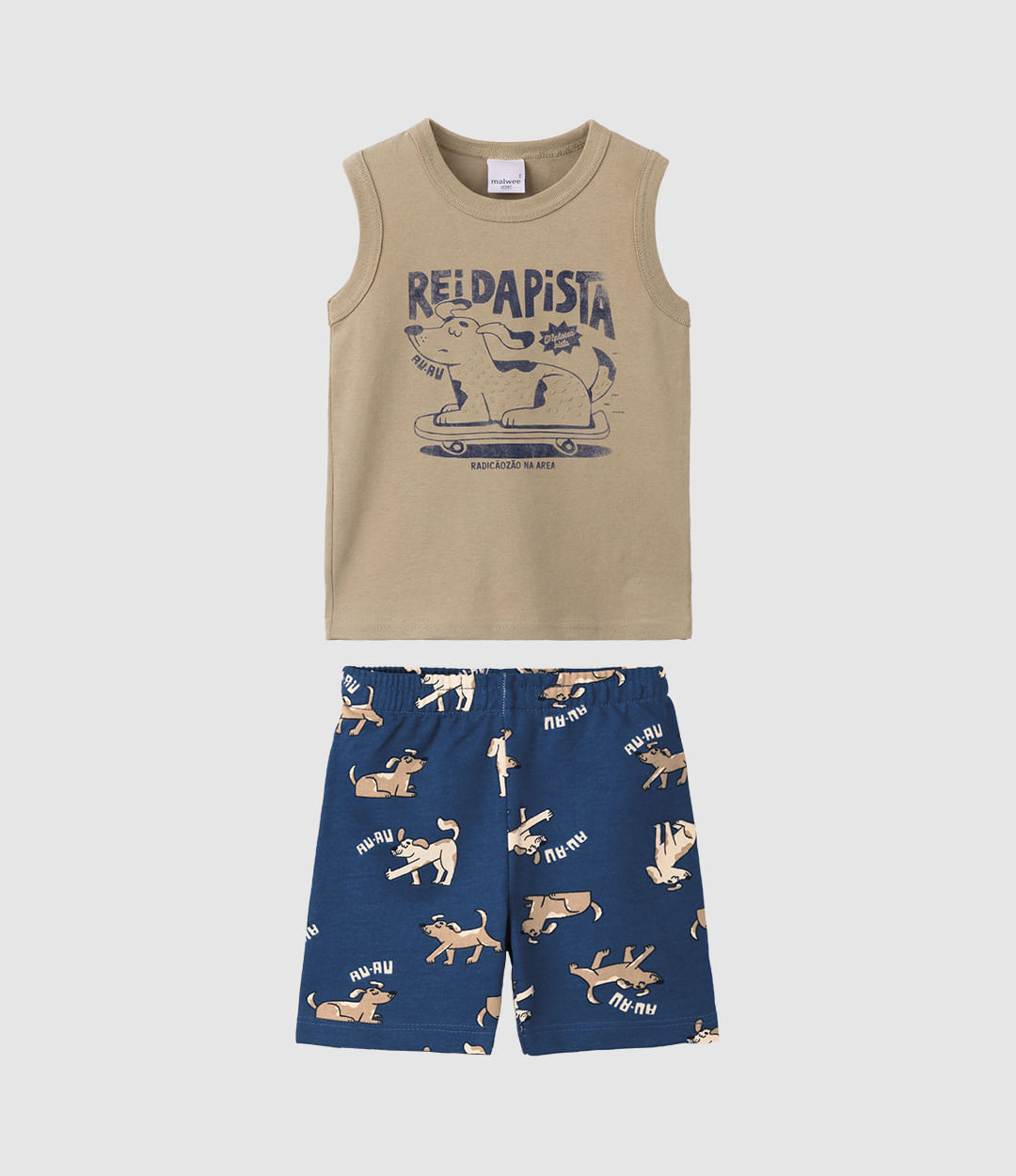 Conjunto Infantil Menino Regata Rei Da Pista Em Algodão Malwee Kids