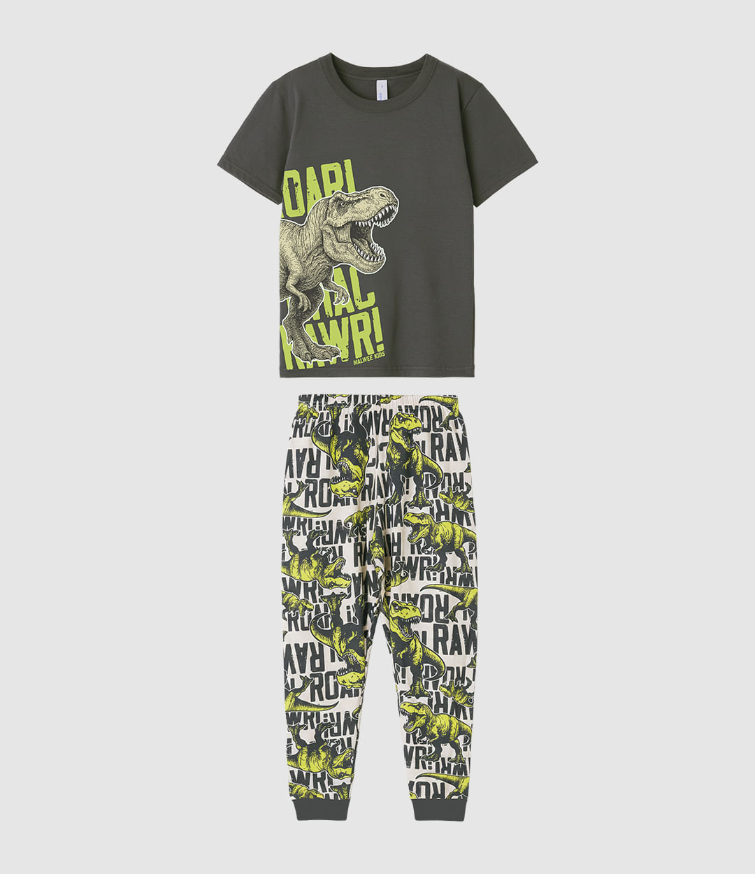 Pijama Longo Infantil Menino Calça Estampa Brilha No Escuro Malwee Kids
