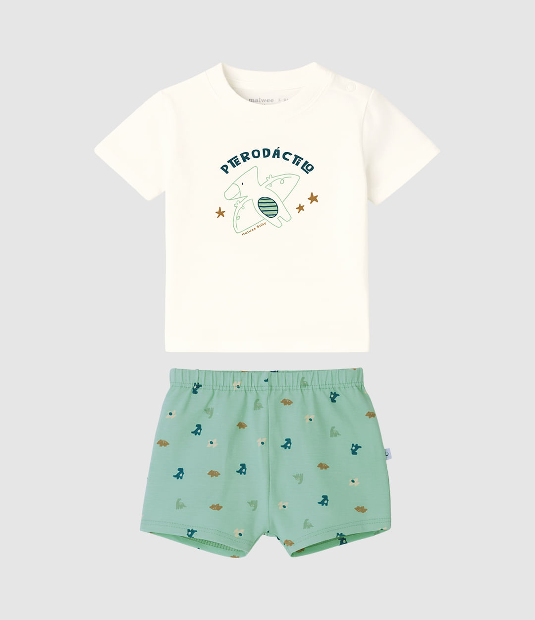 Conjunto Bebê Menino Pterodáctilo Em Algodão Malwee Kids