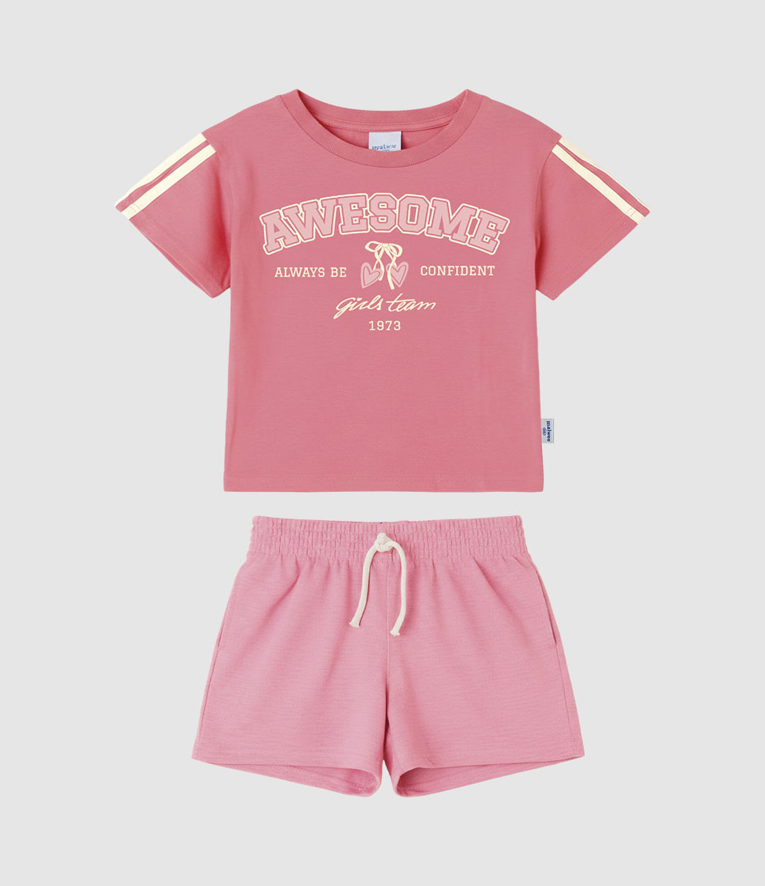 Conjunto Infantil Menina Blusa Estampa Glitter Awesome Malwee Kids - Rosa - 6