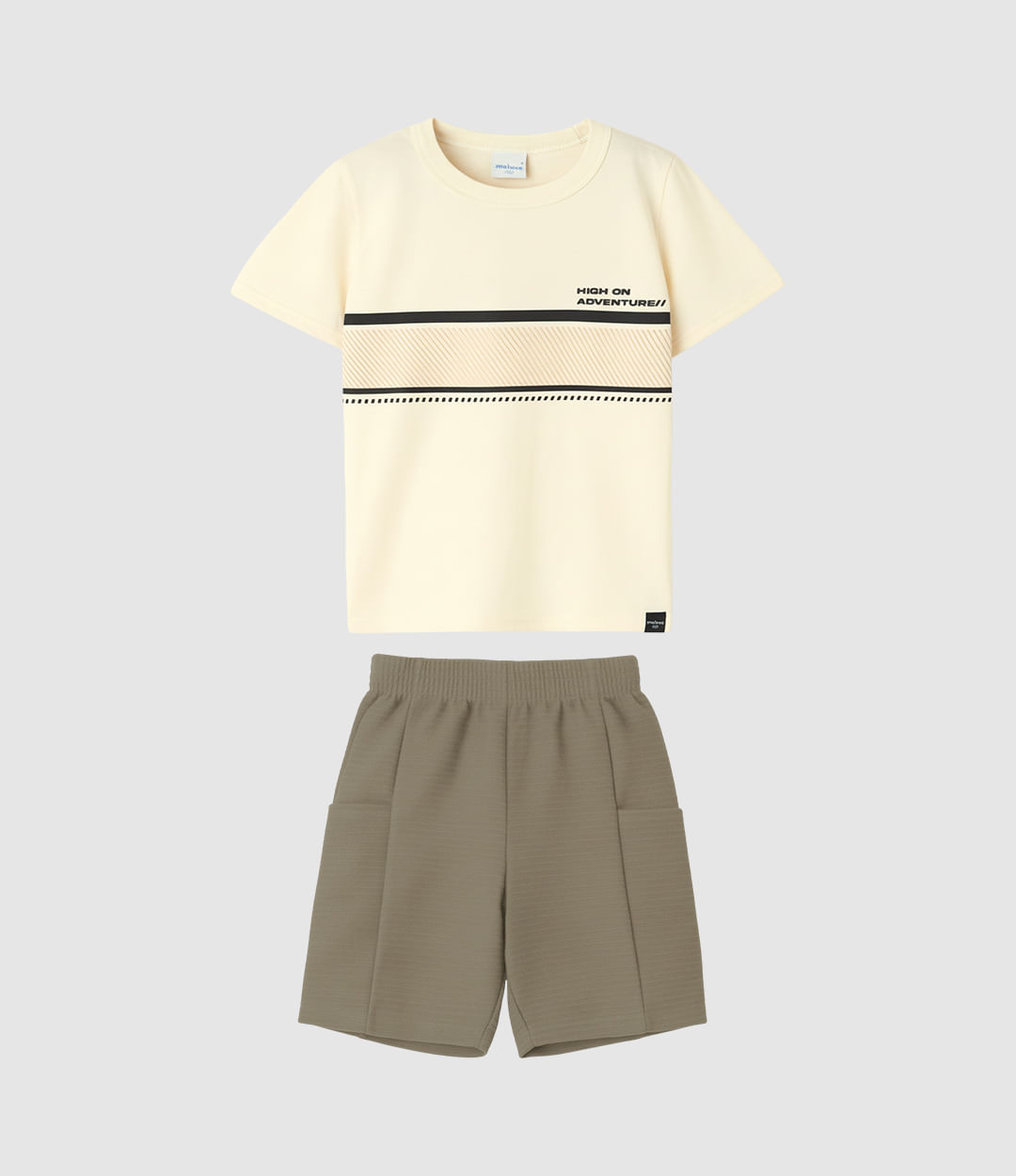 Conjunto Infantil Menino High On Adventure Em Algodão Malwee Kids - Off White - 6